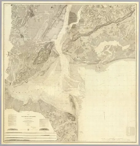 Map of New-York Bay And Harbor And The Environs.;United States Coast Survey;1844;2491.000