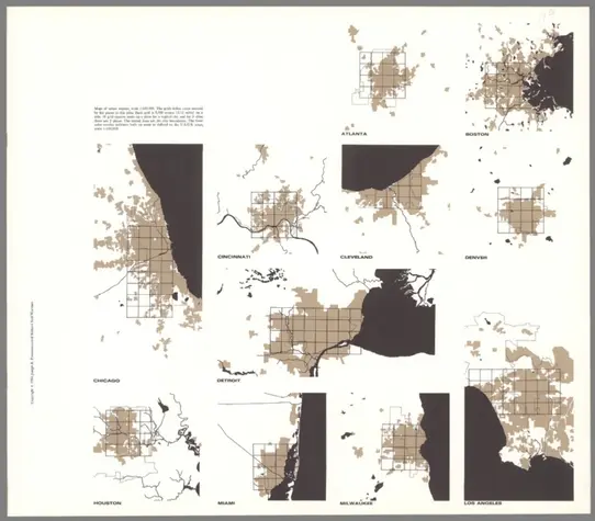 Maps of urban regions, scale 1:500,000.;Passonneau, Joseph R.; Wurman, Richard Saul;1966;10195.002