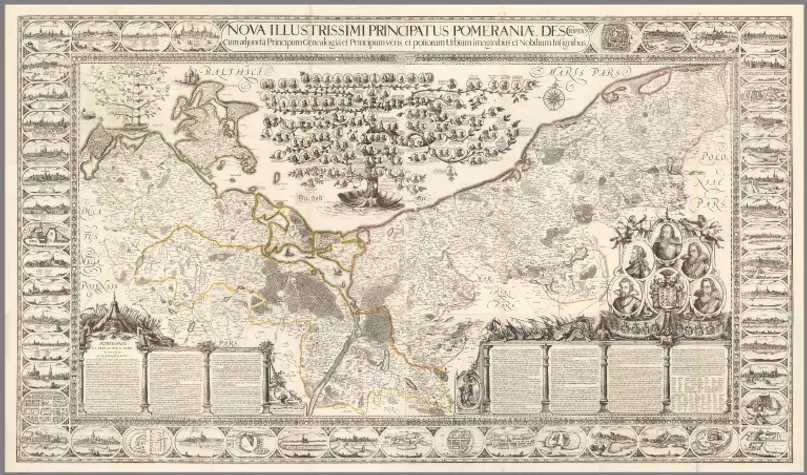 Composite map: 1-12. Nova illustrissimi principatus Pomeraniae descriptio;Lubin, Eilhard (1565-1621) ; Geelkercken, Nicolaes van;1618;11511.013