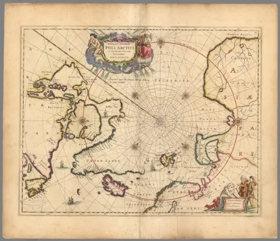 Nova et accurata Poli Arctici;Visscher, Nicolaes, 1649-1702.; Jansson, Johannes, 1588-1664;1690;11755.006