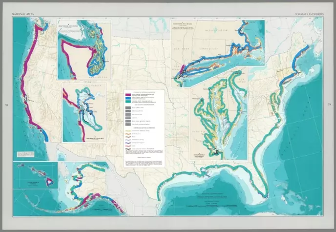 Coastal landforms.;Geological Survey (U.S.); Dolan, Robert; Bosserman, Kenton; Felder, Wilson;1967;14359.057