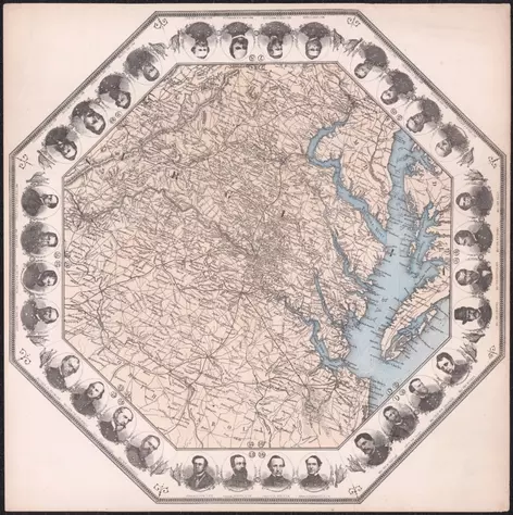 [Map of 100 miles around Richmond].;Magnus, Charles;1864;16186.000