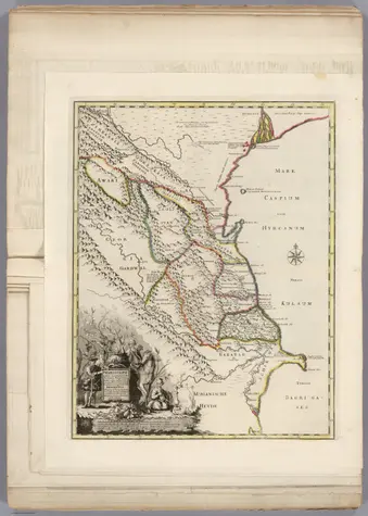 Maris Caspii Littori occidentali inter Fluviorum Wolgae et Kur Ostia;L'Isle, Joseph Nicolas de; Akademiia nauk SSSR; Academie der Wissenschafften; Academy of Sciences, St. Petersburg;1728;5825.030