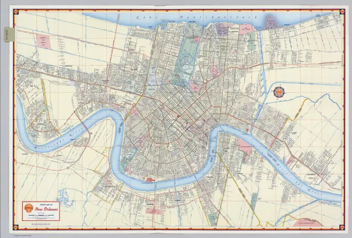 Shell Street Map of New Orleans.;Shell Oil Company;1956;5840.143