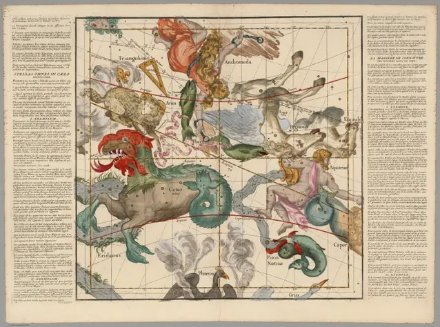 Plate 2: Cetus, Aquarius, Andromeda.;Pardies, Ignace Gaston, 1636-1673;1693;6900.002