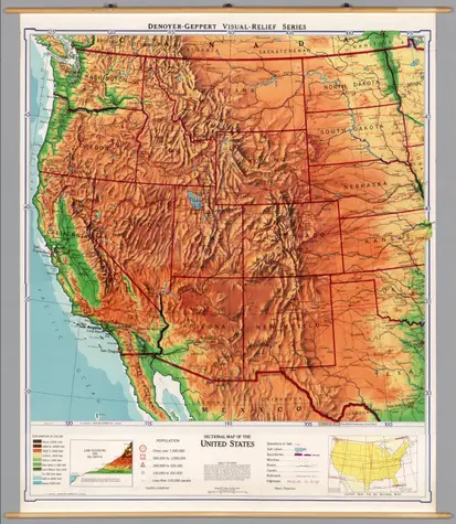 United States: Western -- Physical-Political;Denoyer-Geppert Company;1963;7127.000