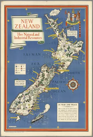 New Zealand : her natural and industrial resources;Gill, Leslie MacDonald, 1884-1947;1943;8563.000